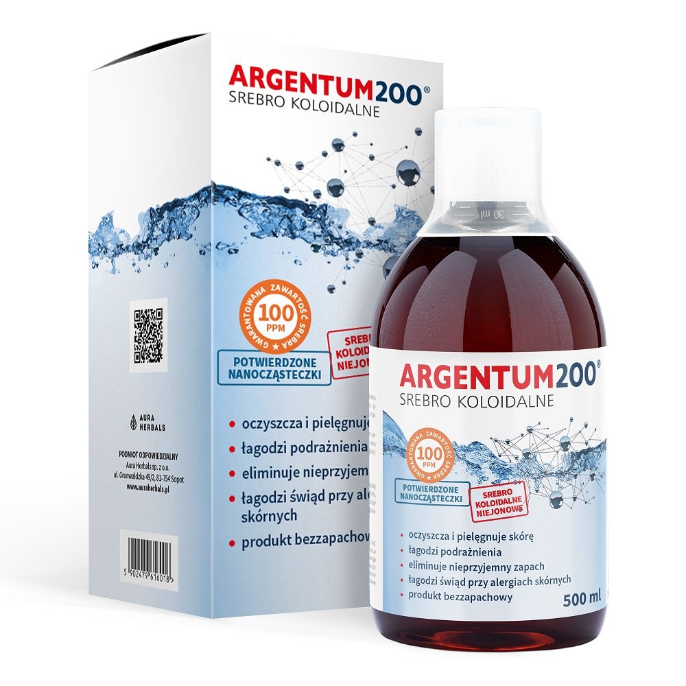 Argentum200 Srebro Koloidalne 100ppm tonik 500ml | Sklep EMPIK.COM