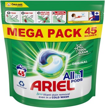 Ariel All In 1 Pods Cool Clean Kapsułki Do Prania Białych Tkanin, 45 Szt. - Ariel