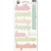 Arkusz Naklejek Z Napisami Till We Meet Again 01, 10,5 X 23Cm