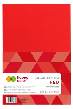 Arkusze piankowe, czerwone, A4, 5 arkuszy - Happy Color