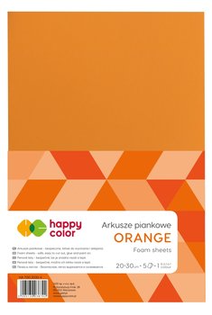 Arkusze piankowe, pomarańczowe, A4, 5 arkuszy - Happy Color