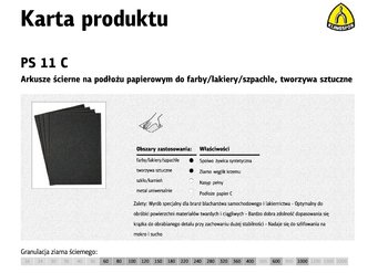 Arkusze ścierne na podłożu papierowym KLINGSPOR, 230 mm, 280 mm na mokro gr. 180 /50szt. - KLINGSPOR