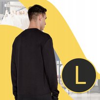 Armani Exchange Bluza Męska Bawełniana Czarna Bez Kaptura Duży Napis r. L