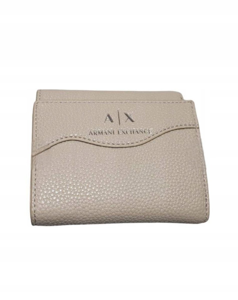 Armani Exchange ARMANI EXCHANGE Portfel damski beżowy