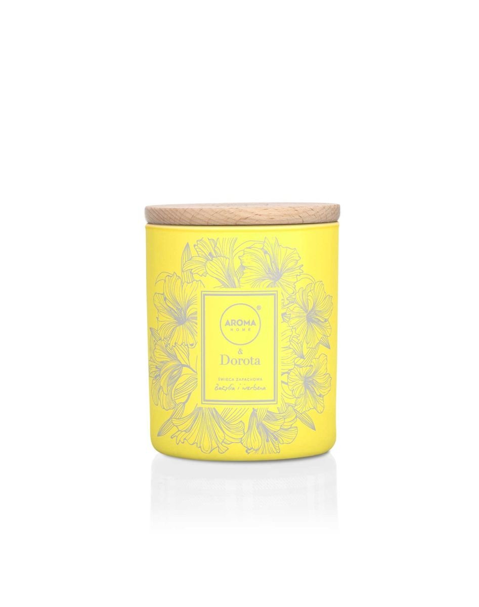 Aroma home & Dorota, świeca zapachowa, Bazylia i werbena