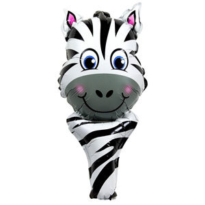Arpex, Balon foliowy zwierzątko z uchwytem, zebra