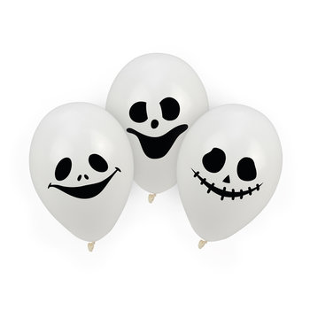 Arpex, Balony z halloweenowym nadrukiem - duszki (6 szt.) - Arpex