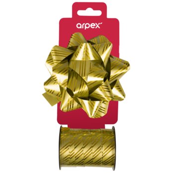 Arpex, Zestaw do dekoracji prezentów w paski złoty - Arpex