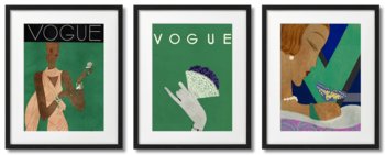 Art Deco Vogue Zielone Ilustracje Plakaty W Ramach - DEKORAMA