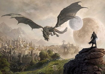 Art Print Limitowany Smok - Skyrim - Fanattik