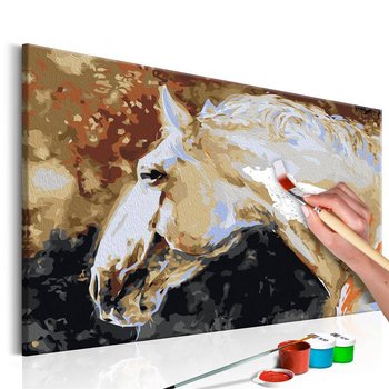 Artgeist, zestaw kreatywny, obraz do samodzielnego malowania - Biały koń - ARTGEIST