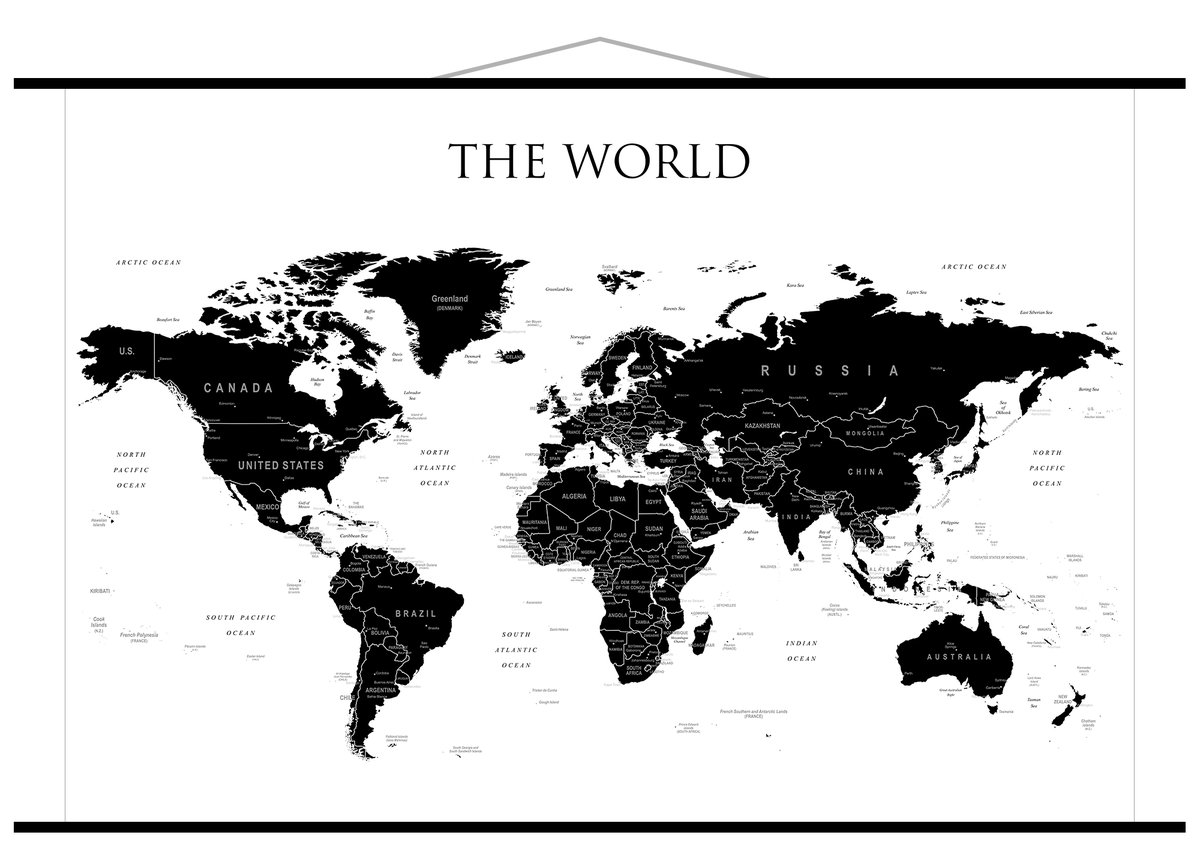 Zdjęcia - Gra planszowa Artglob , mapa ścienna polityczna The World  (j. angielski)