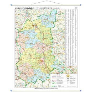 ArtGlob, mapa ścienna Województwo lubuskie WYDANIE 2025 - Artglob