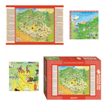 Artglob, puzzle, Polska Młodego Odkrywcy, 200 el. - Artglob