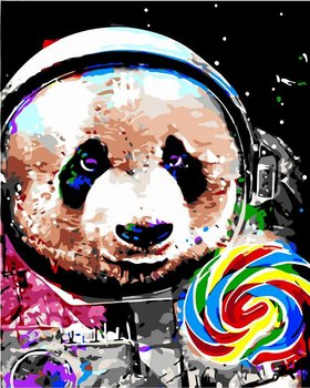 Artnapi 40x50cm Malowanie Po Numerach - Astronauta pandy - Na Drewnianej Ramie - artnapi