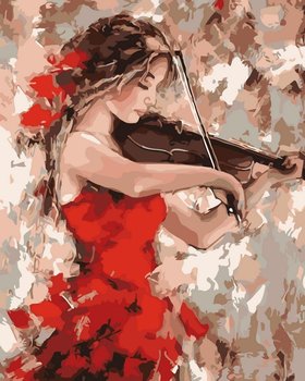 Artnapi 40x50cm Obraz Do Malowania Po Numerach Na Drewnianej Ramie - Kobieta ze skrzypcami - artnapi