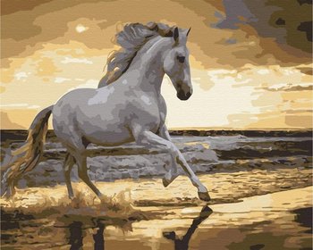 Artnapi 40x50cm Zestaw Do Malowania Po Numerach - Koń Na Wybrzeżu Malowanie Po Numerach - Na Drewnianej Ramie - artnapi
