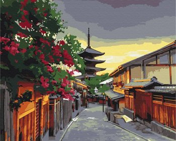 Artnapi 40x50cm Zestaw Do Malowania Po Numerach - Wieczór w Kioto - Na Drewnianej Ramie - artnapi