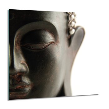 ArtprintCave, Budda głowa rzeźba Obraz szklany na ścianę, 60x60 cm - ArtPrintCave