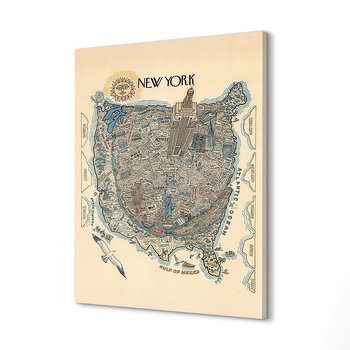 ArtprintCave, Canvas na prezent Nowy Jork mapa plan miasta 40x60 cm - ArtPrintCave