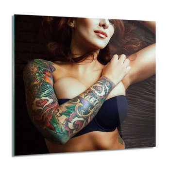 ArtprintCave, Ciało tatuaż ami Obraz na szkle na ścianę, 60x60 cm - ArtPrintCave