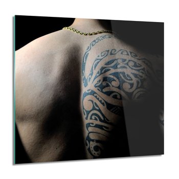 ArtprintCave, Ciało tatuaż plecy do salonu Obraz na szkle, 60x60 cm - ArtPrintCave
