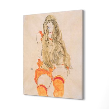 ArtprintCave, Druk na płótnie 40x60 cm Siedząca dziewczyna Schiele, - ArtPrintCave
