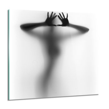 ArtprintCave, Kobieta ciało cień kwadrat Obraz na szkle, 60x60 cm - ArtPrintCave