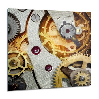 ArtprintCave, Mechanizm zegara do salonu foto na szkle, 60x60 cm - ArtPrintCave
