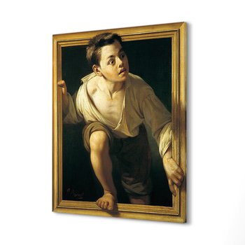 ArtPrintCave, Obraz canvas, 40x60 cm Chłopiec uciekający z obrazu - ArtPrintCave