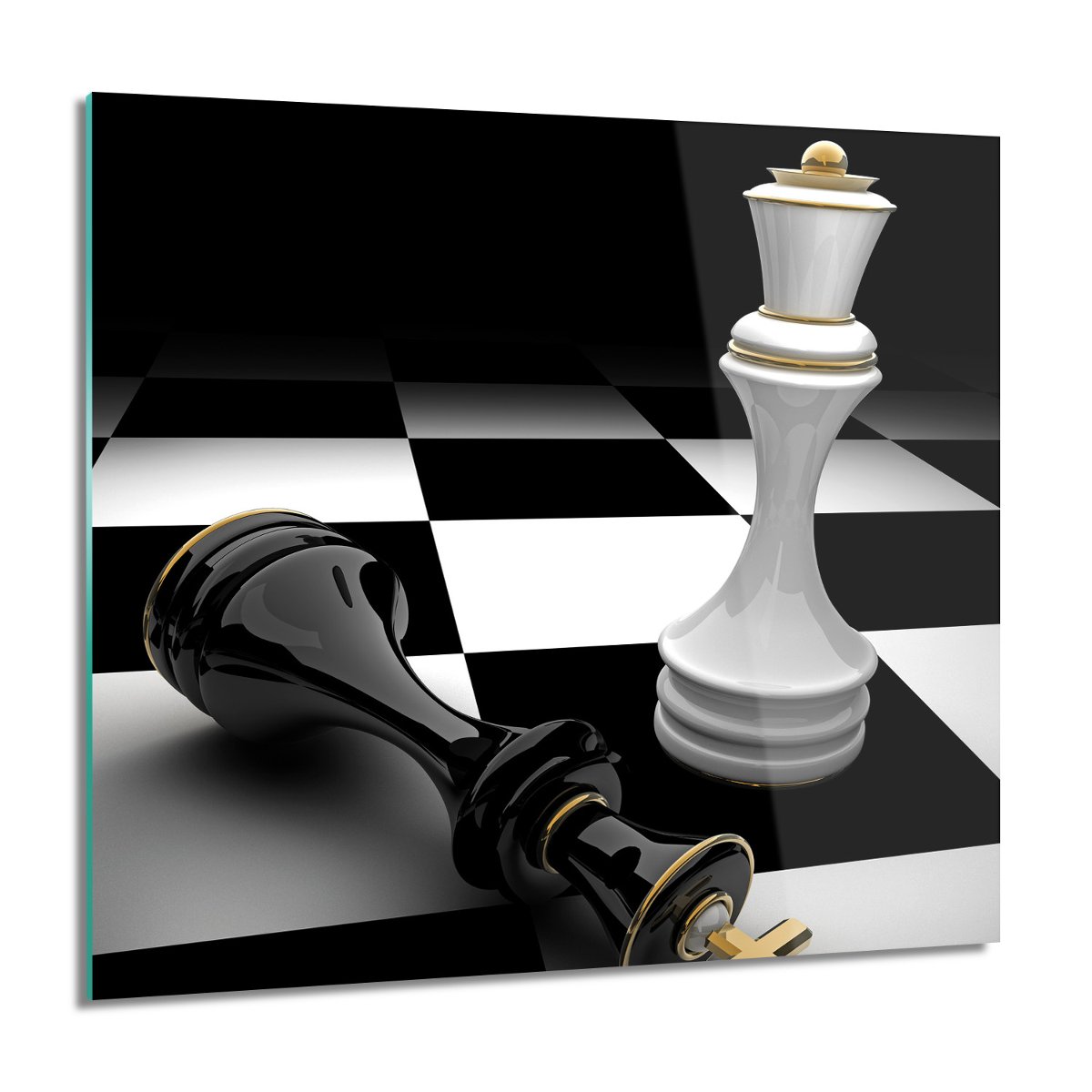 ArtprintCave, Obraz na szkle, Szachy figury 3D, 60x60 cm