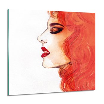 ArtprintCave, Obraz na szkle, Twarz kobiety profil, 60x60 cm - ArtPrintCave