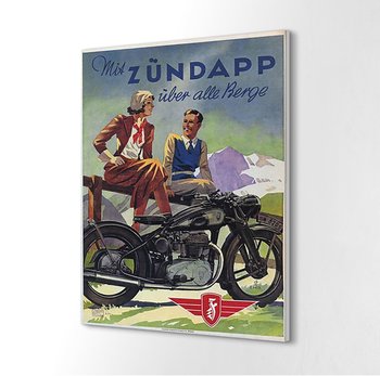 ArtprintCave, Wydruk na płótnie, Vintage motocykl Zündapp, 60x80 cm - ArtPrintCave