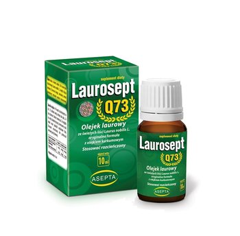 Asepta Laurosept, olejek laurowy + olejek z kurkumy Q73, Suplement diety, 10ml  - Asepta