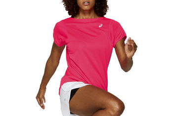 Asics Practice W SS Top 2042A086-700, Damskie, t-shirt, Różowy - Asics