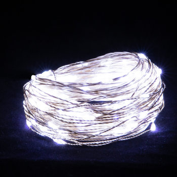 ASJ Commerce, Lampki choinkowe, 24 m, barwa zimna biała - ASJ Commerce