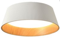 Aspe - Lampa sufitowa Plafon 45cm 30W, Biały + Drewno