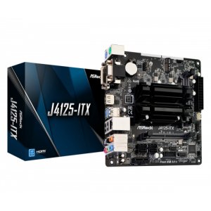 Asrock J4125-ITX, Zintegrowany czterordzeniowy procesor Intel J4125, Mini ITX, DDR4 SODIMM, VGA, DVI, HDMI - ASRock