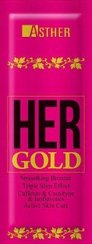 Asther, Her Gold, bronzer do opalania dla kobiet saszetka, 15 ml - Asther