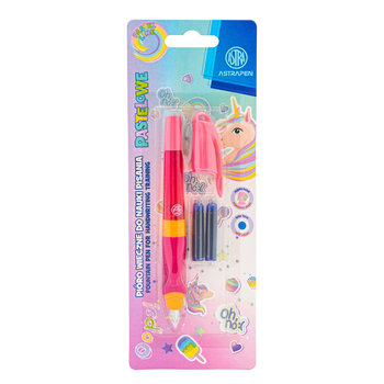 Astra, Astrapen Unicorn, Zestaw Do Nauki Pisania Piórem Wiecznym,3 Szt.  - Astra