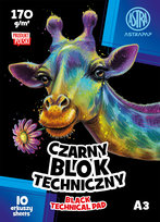 Astra, Blok techniczny BLACK A3 170 g, 10 ark