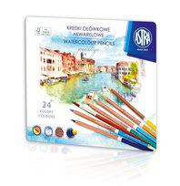 Astra Prestige, Kredki akwarelowe z drewna cedrowego 24 kolory