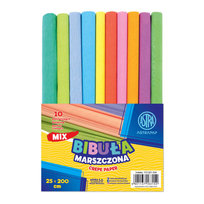 Astra, Zestaw bibuł marszczonych 25*200 cm MIX 10 kolorów pastelowych 