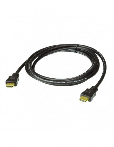 Zdjęcia - Kabel ATEN 2L-7D01H  HDMI o dużej szybkości, czarny, 1 m 
