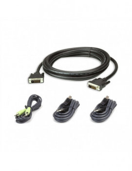 ATEN 2L-7D03UDX4 Zestaw bezpiecznych kabli KVM USB DVI-D Dual Link - Aten