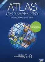 Atlas geograficzny 5-8 Polska kontynenty świat Opracowanie zbiorowe