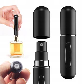 ATOMIZER DO PERFUM DOZOWNIK FLAKON PODRÓŻNY CZARNY Z ROZPYLACZEM NA PERFUMY - DomoweHity24