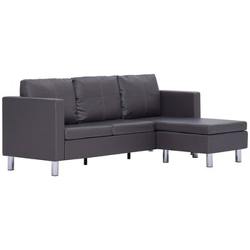 Atrakcyjna sofa z szezlongiem ELIOR Karlo 4Q, szara, 77x122x188 cm - Elior