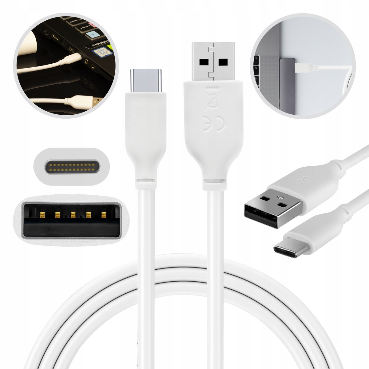 Zdjęcia - Kabel Quick AUDA  USB-C typ-C  Charge QC 3.0 3A 1m 
