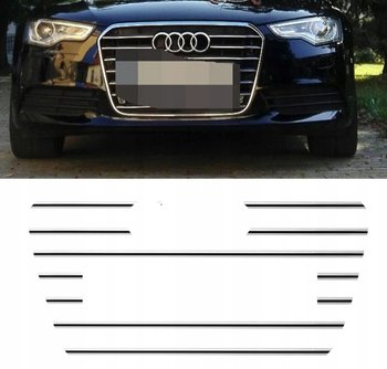 AUDI A6 C7 - Listwy CHROM na atrapę grill Tuning - Martig